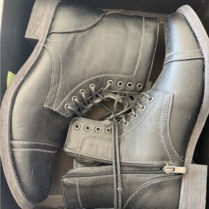 Johnston & Murphy Black Leather Men's Boots